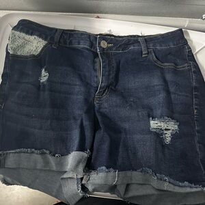 Women's Distressed Denim Shorts